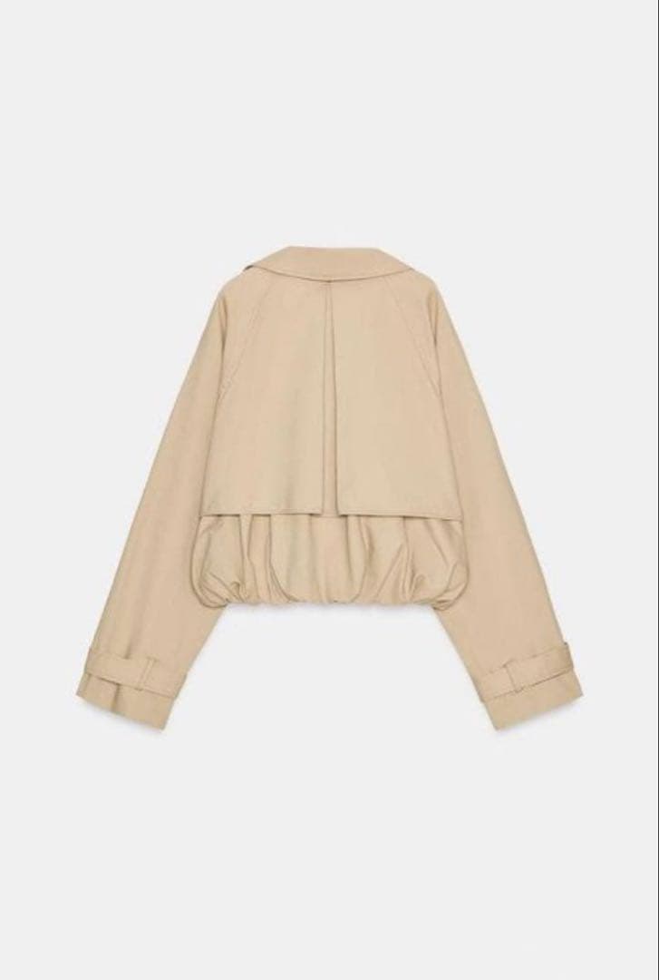 ZARA ショートバルーントレンチコート コムギ色 M