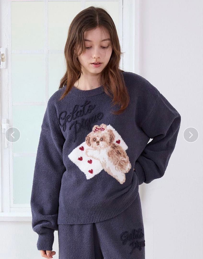 新品　ジェラートピケ　シーズージャガードプルオーバー　フリーサイズ