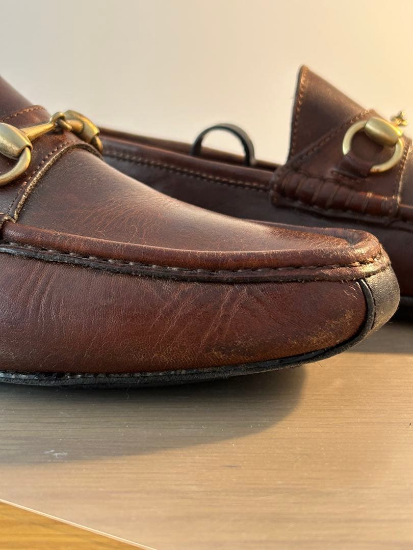 GUCCI グッチ ビットローファー ドライビングシューズ 25.5cmブラウン