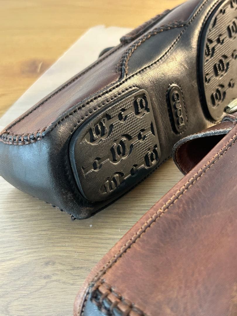 GUCCI グッチ ビットローファー ドライビングシューズ 25.5cmブラウン