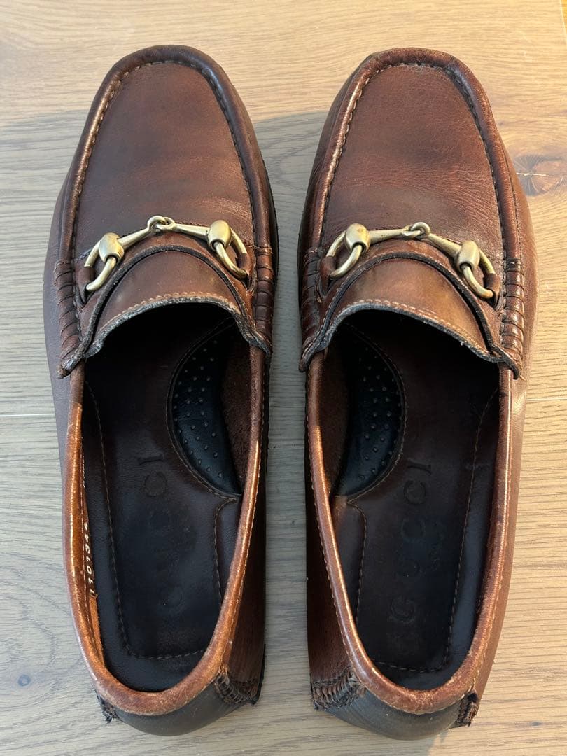 GUCCI グッチ ビットローファー ドライビングシューズ 25.5cmブラウン
