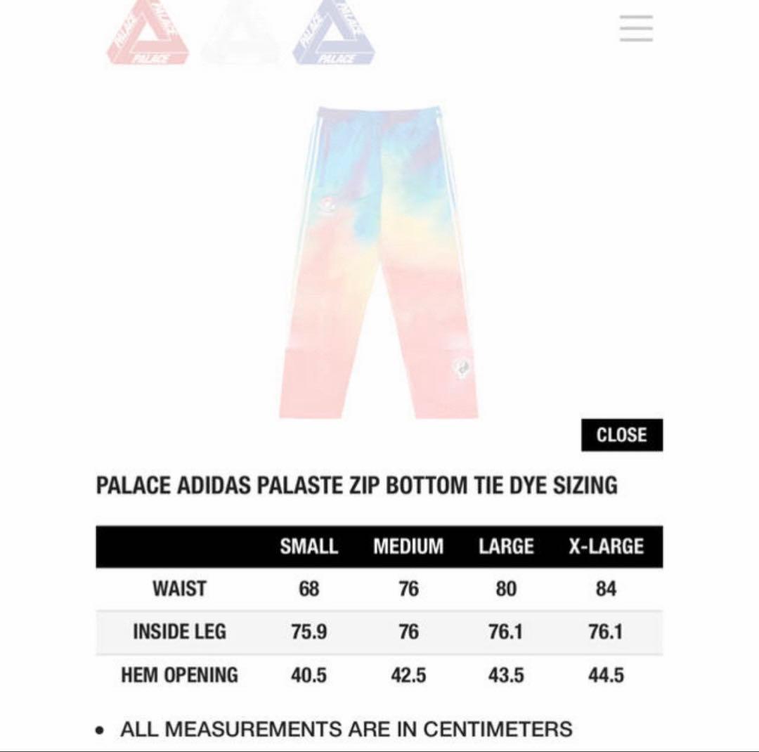 Palace Adidas Palaste Zip Bottom M タイダイ