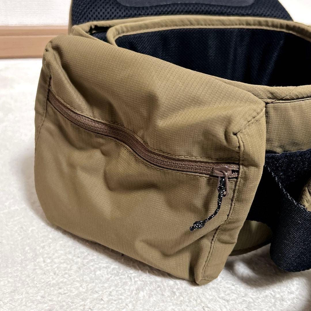 美品 ポルバン アドバンス ヒップシート ベージュ シングルショルダー付き