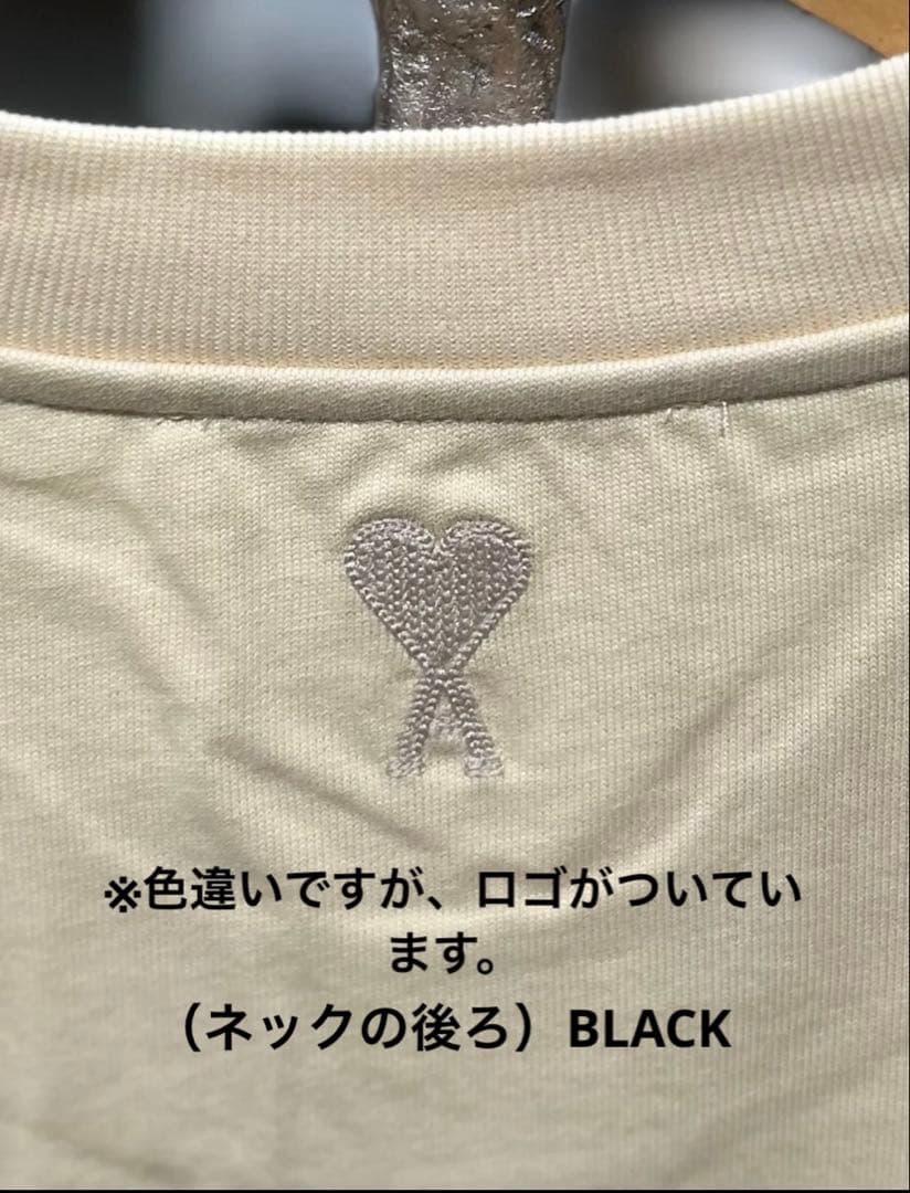 Ami Paris アミパリス 男女兼用 ロゴ入り Tシャツ L ブラック正規品
