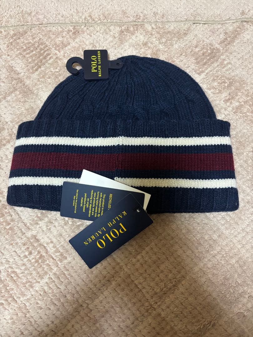 POLO ラルフローレン ポロベア ニットキャップ ネイビー
