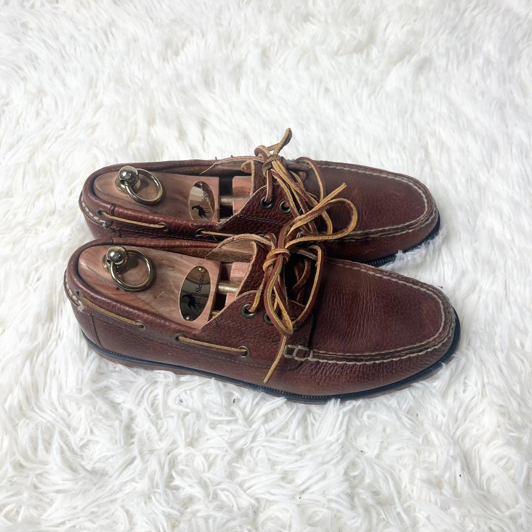 【美品】 ポロラルフローレン デッキシューズ 3EYE 26.5cm ブラウン