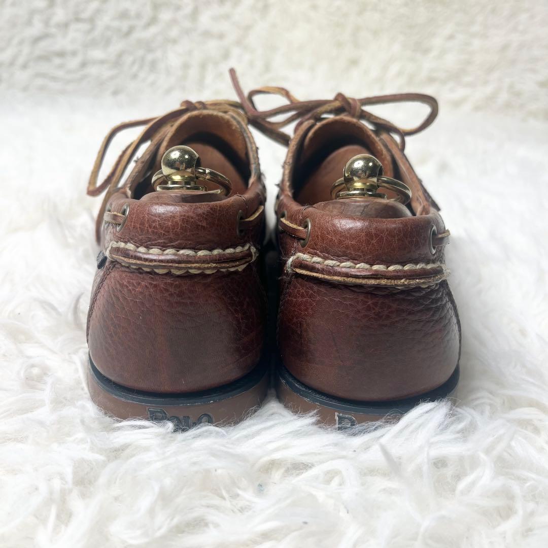 【美品】 ポロラルフローレン デッキシューズ 3EYE 26.5cm ブラウン