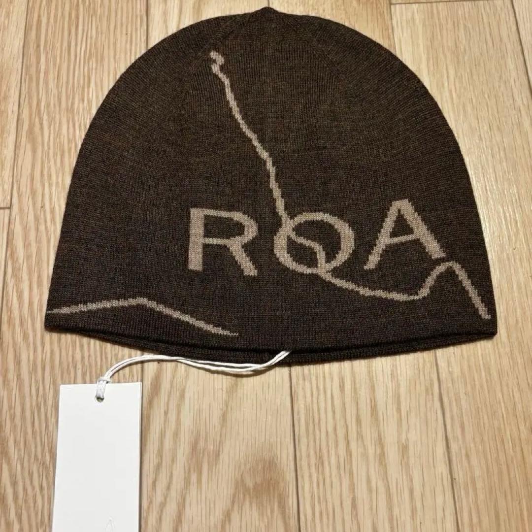 新品 ROA Beanie Logo ロア ビーニー ブラウン ロアハイキング