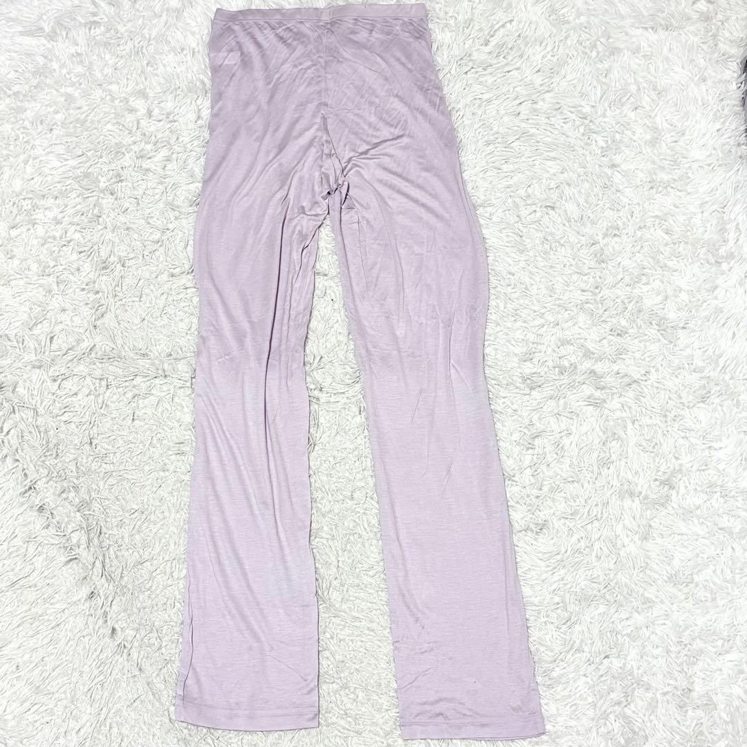 【極美品】ラペルラ　ナイトウェア　パジャマ　ブラウス　パンツ　モダール　紫　L