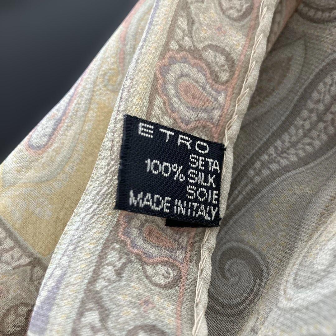 ETRO 100%シルク ペイズリー ストール