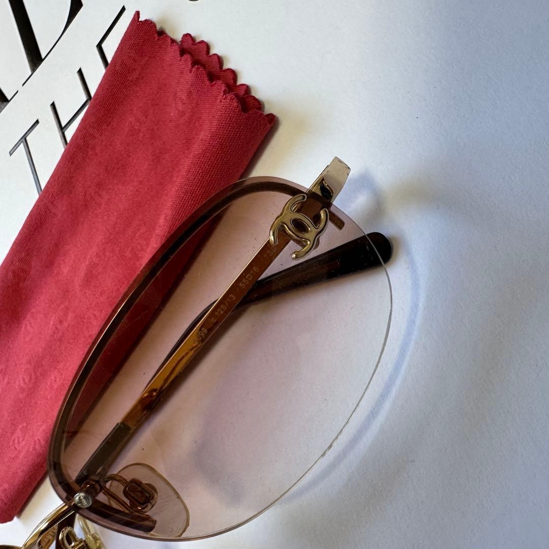 ぴ*ん様 CHANEL シャネル サングラス 眼鏡 ココマーク リムレス 409