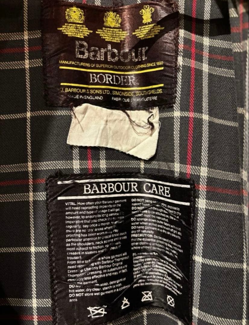 英国製 Barbour 90s border ライナー付き