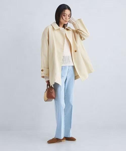 【やや美品／green label relaxing】テントラインミドルコート