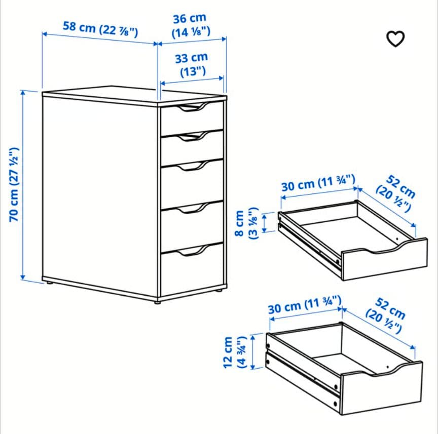 【新品未開封】IKEA イケア ALEX アレクス 引き出しユニット ホワイト
