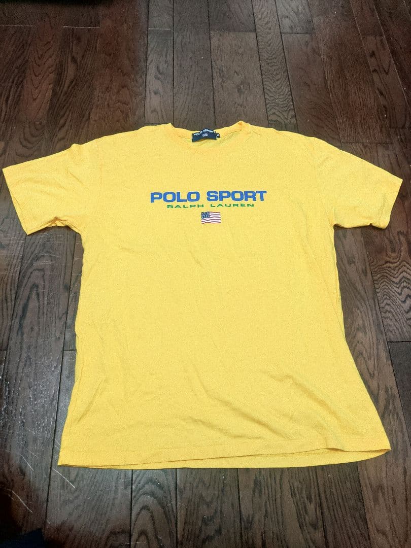 POLO SPORT RALPH LAUREN　Tシャツ　XL　黄色　星条旗