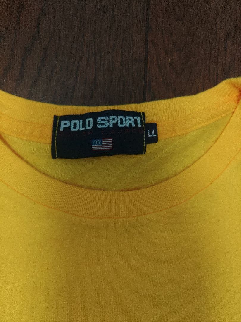 POLO SPORT RALPH LAUREN　Tシャツ　XL　黄色　星条旗
