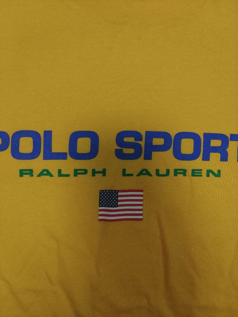 POLO SPORT RALPH LAUREN　Tシャツ　XL　黄色　星条旗