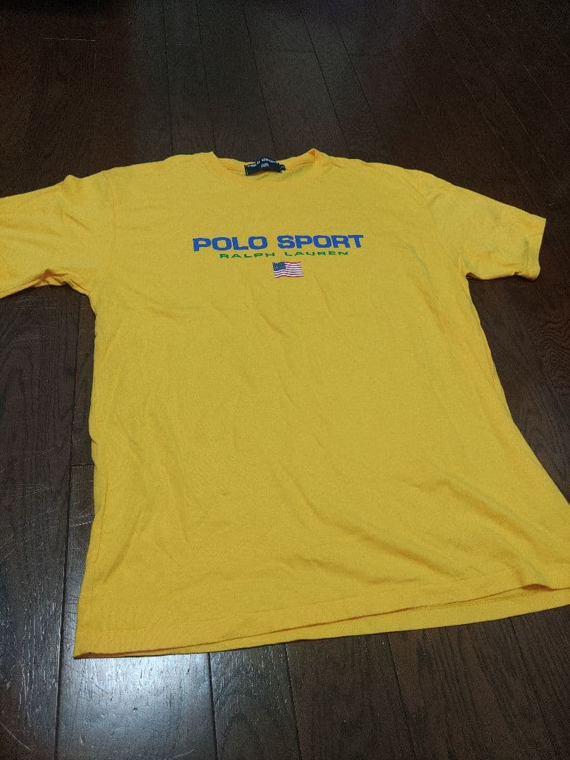 POLO SPORT RALPH LAUREN　Tシャツ　XL　黄色　星条旗