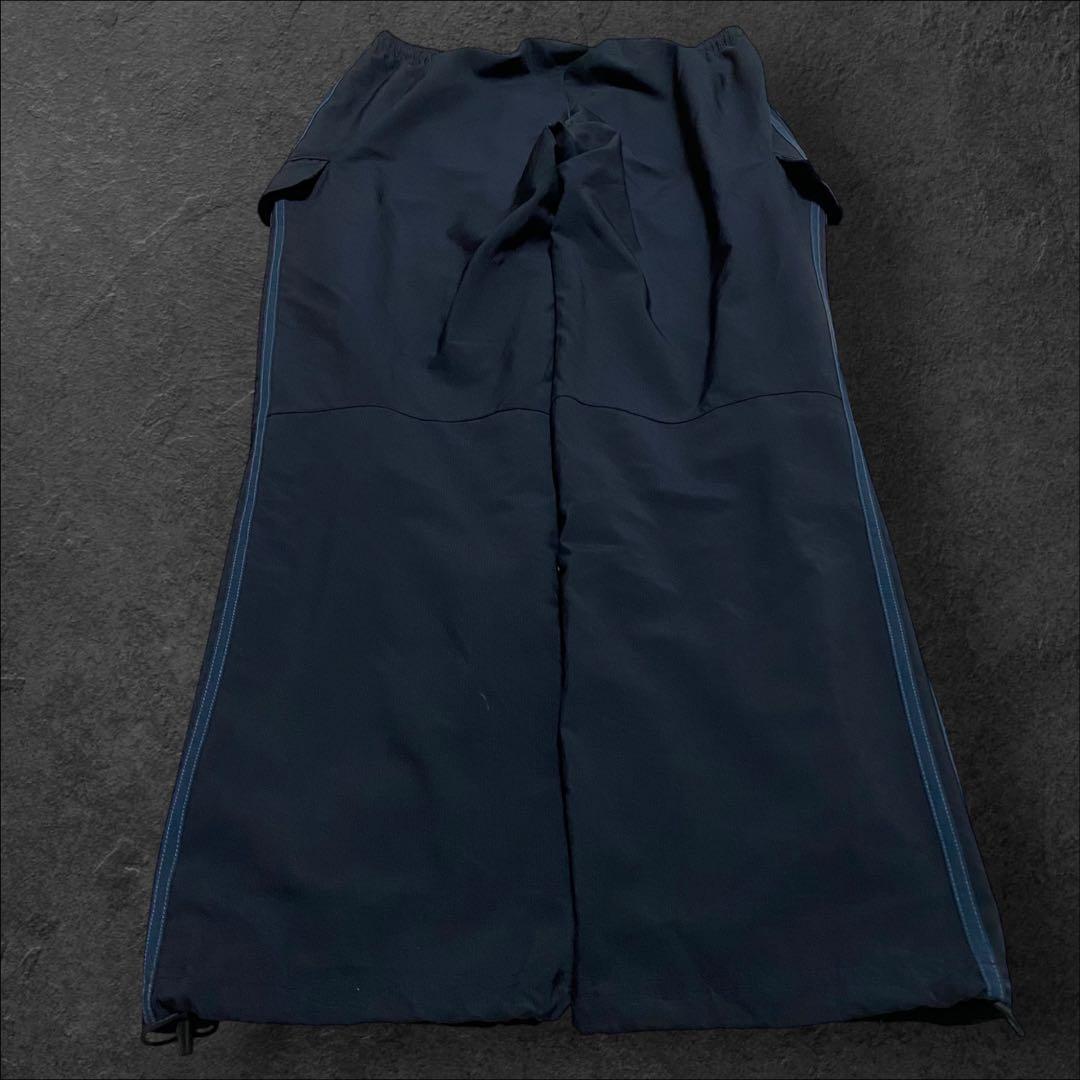 00s adidas wide nylon cargo pants y2k 黒
