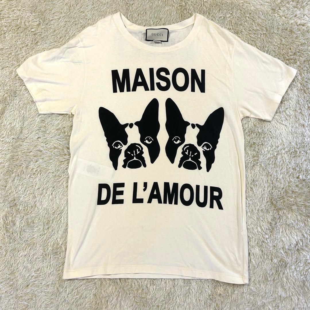 GUCCI Tシャツ 犬プリント 白 Mサイズ メンズ 即購入可