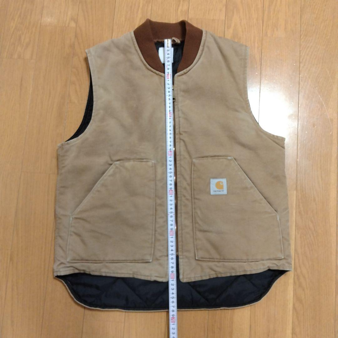 カーハート ダックベスト Carhartt ブラウン L 相当 腰ゴム USA