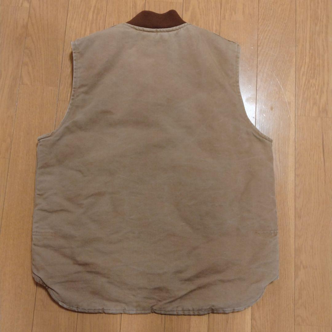 カーハート ダックベスト Carhartt ブラウン L 相当 腰ゴム USA