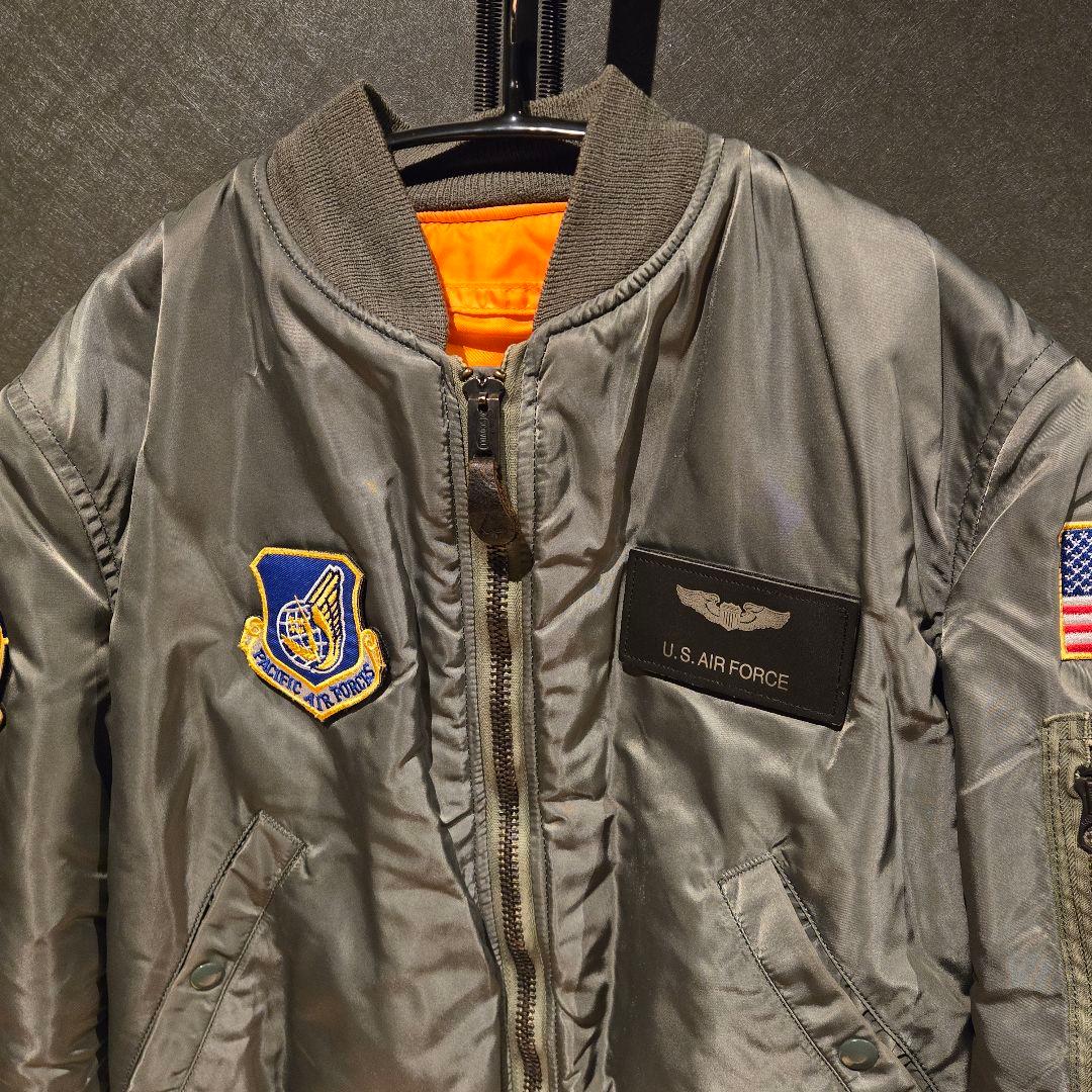 美品　ALPHA INDUSTRIES　アルファ　９０年代　MA−1　カーキ　S