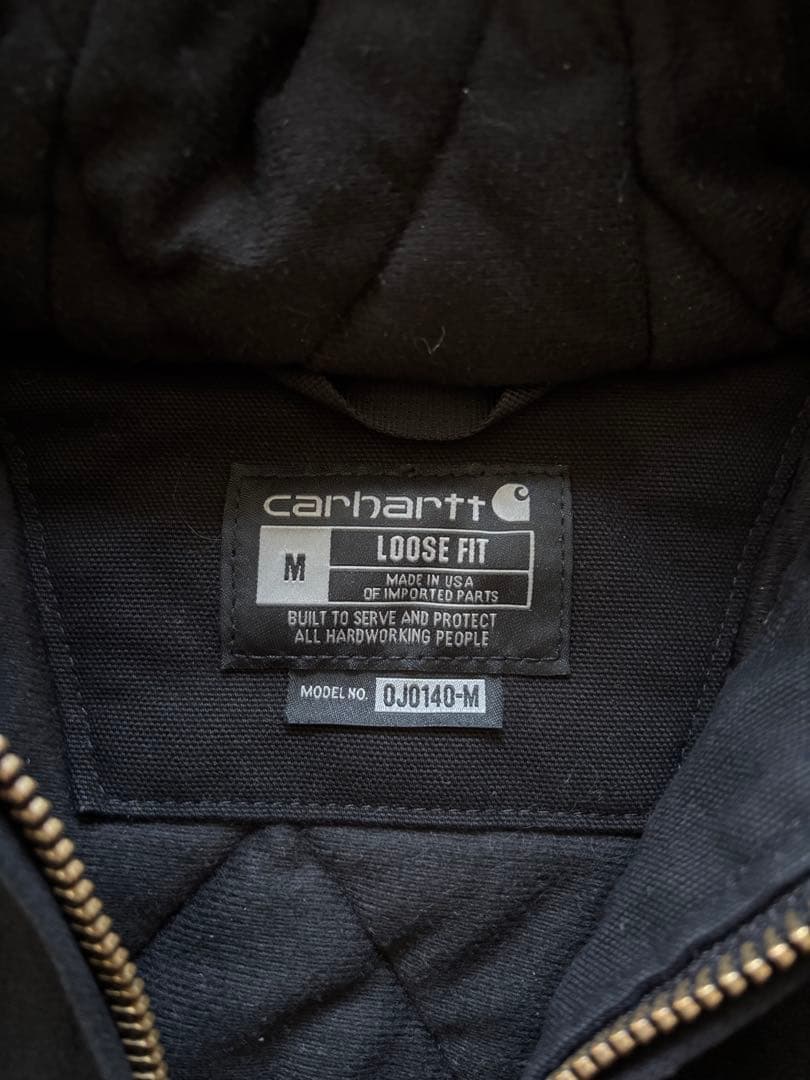 アメリカ製　carhartt カーハート　アクティブジャケット　M 黒　USA製