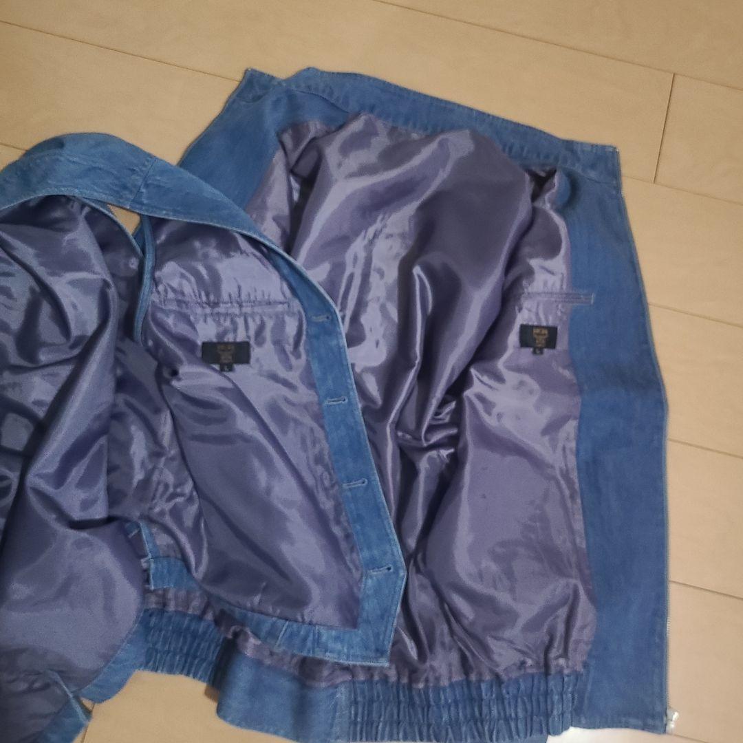 90s MCM デニムセットアップ　インディゴ　トラウザーズ