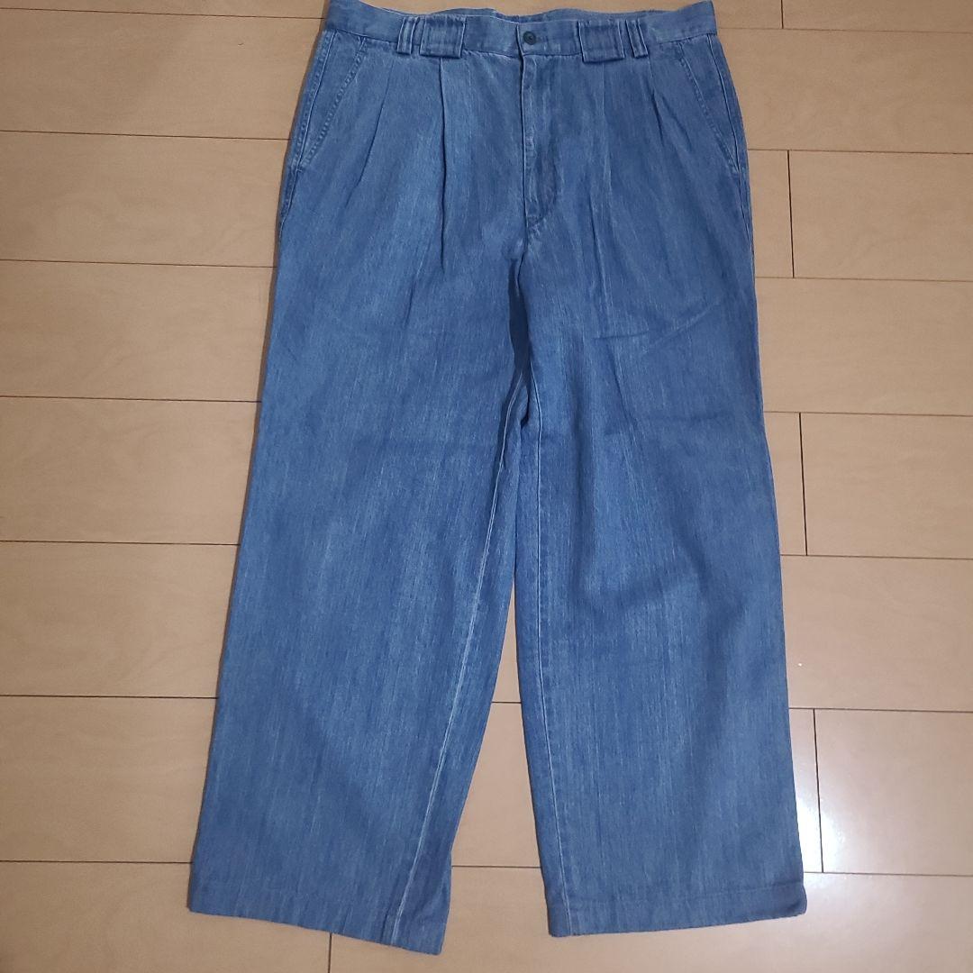 90s MCM デニムセットアップ　インディゴ　トラウザーズ