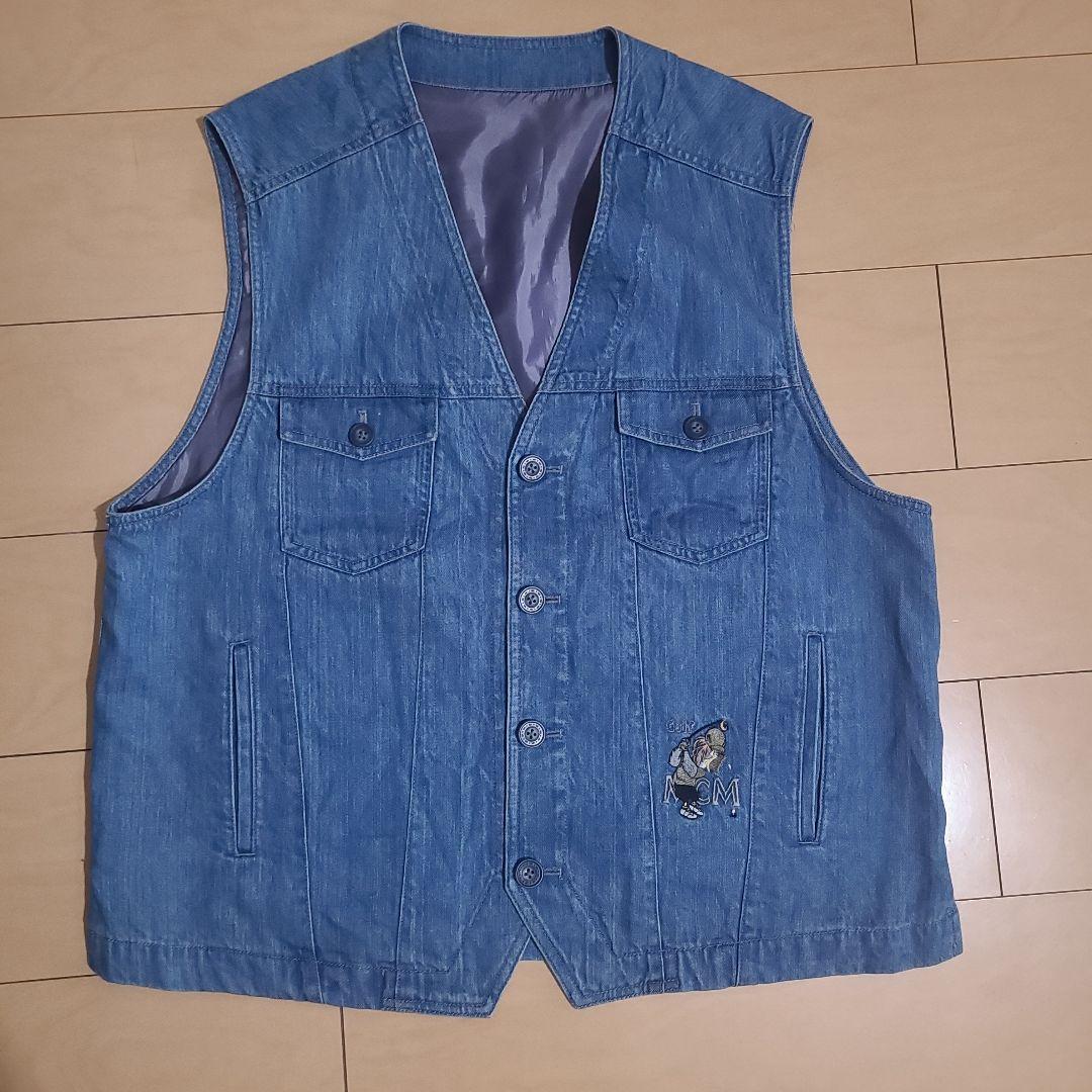 90s MCM デニムセットアップ　インディゴ　トラウザーズ