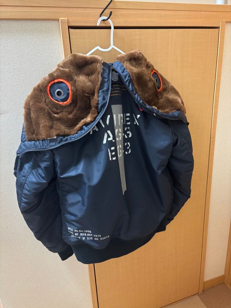 AVIREX フライトジャケット ネイビー　値下げ⭕️