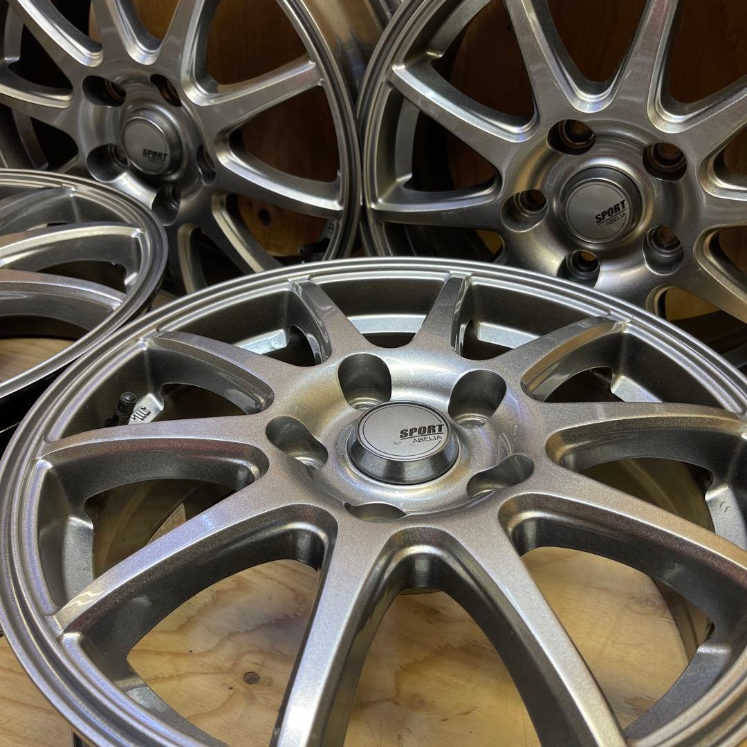 SPORT abelia15インチ 6j＋45シルバー 　114.3 A【2本】
