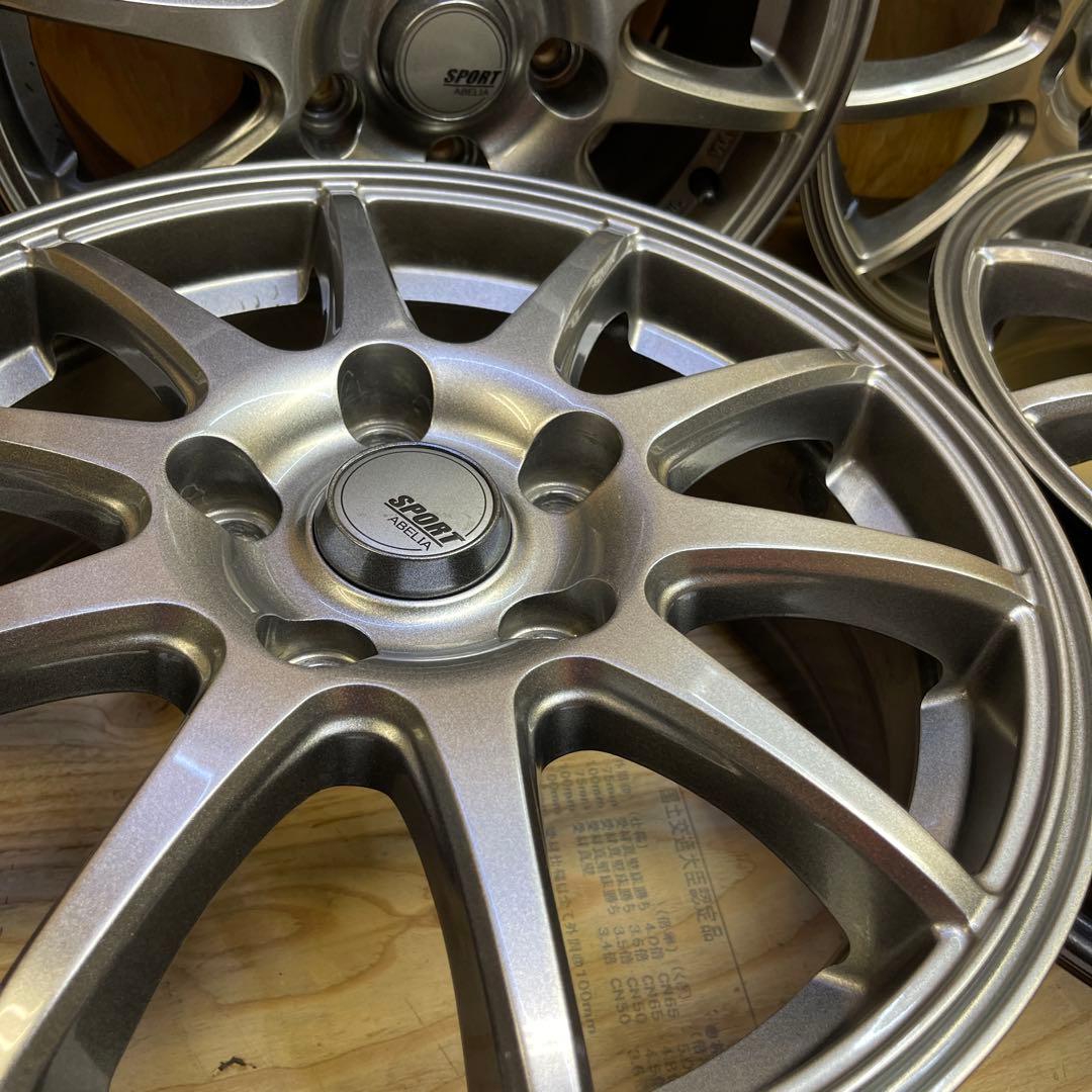 SPORT abelia15インチ 6j＋45シルバー 　114.3 A【2本】