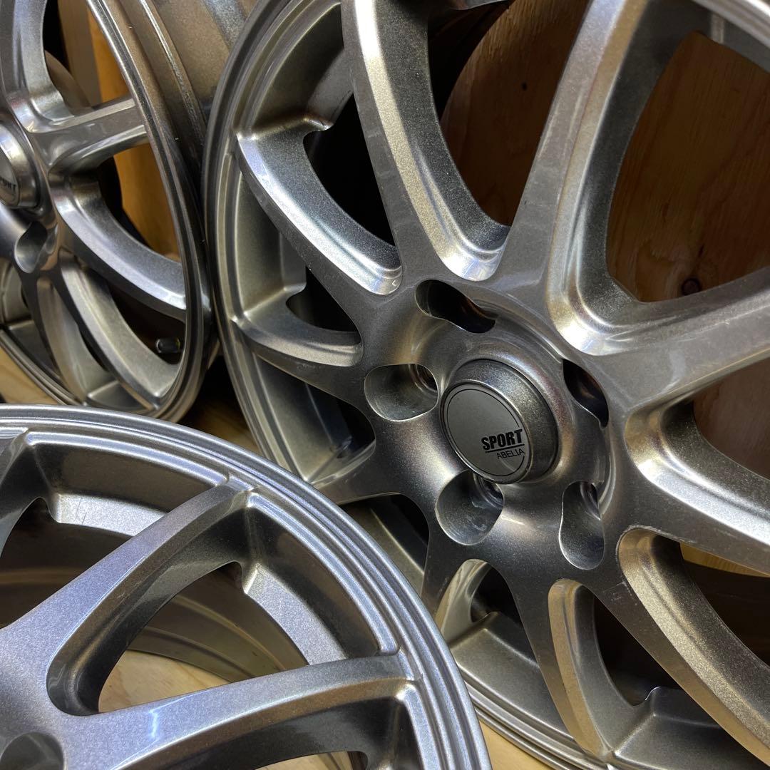 SPORT abelia15インチ 6j＋45シルバー 　114.3 A【2本】