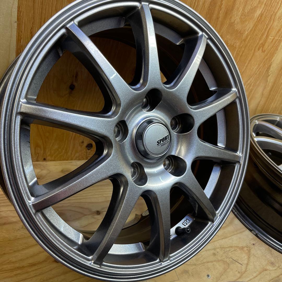 SPORT abelia15インチ 6j＋45シルバー 　114.3 A【2本】