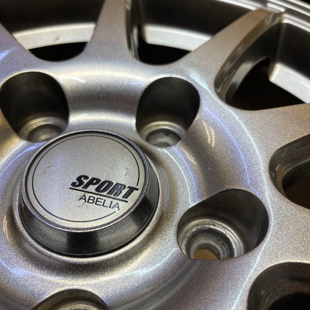SPORT abelia15インチ 6j＋45シルバー 　114.3 A【2本】