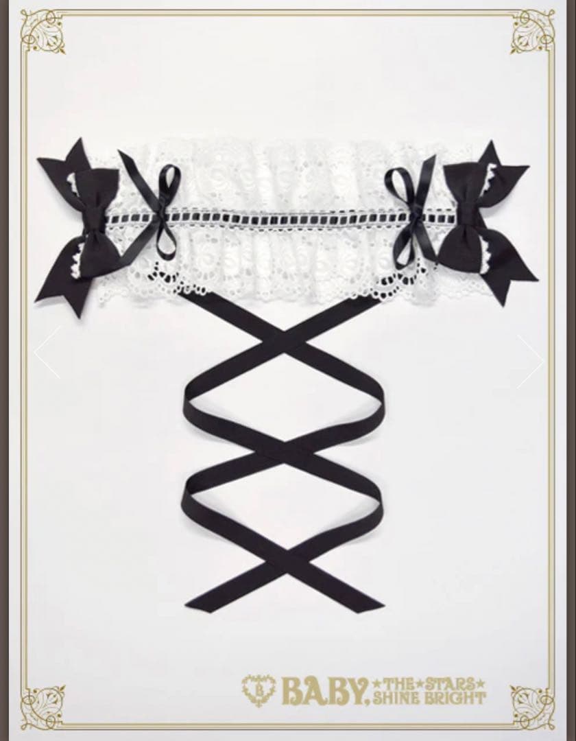BABY Fallin'Ribbonヘッドドレス 黒白
