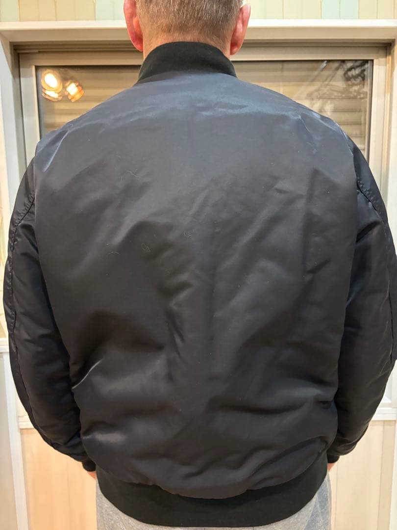 ※美品です Men's Black ユニクロMA-1ジャケット サイズXL