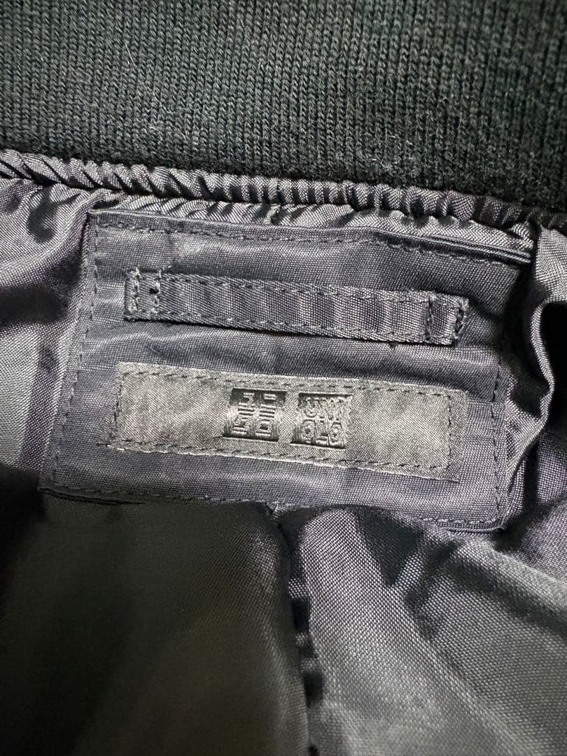※美品です Men's Black ユニクロMA-1ジャケット サイズXL