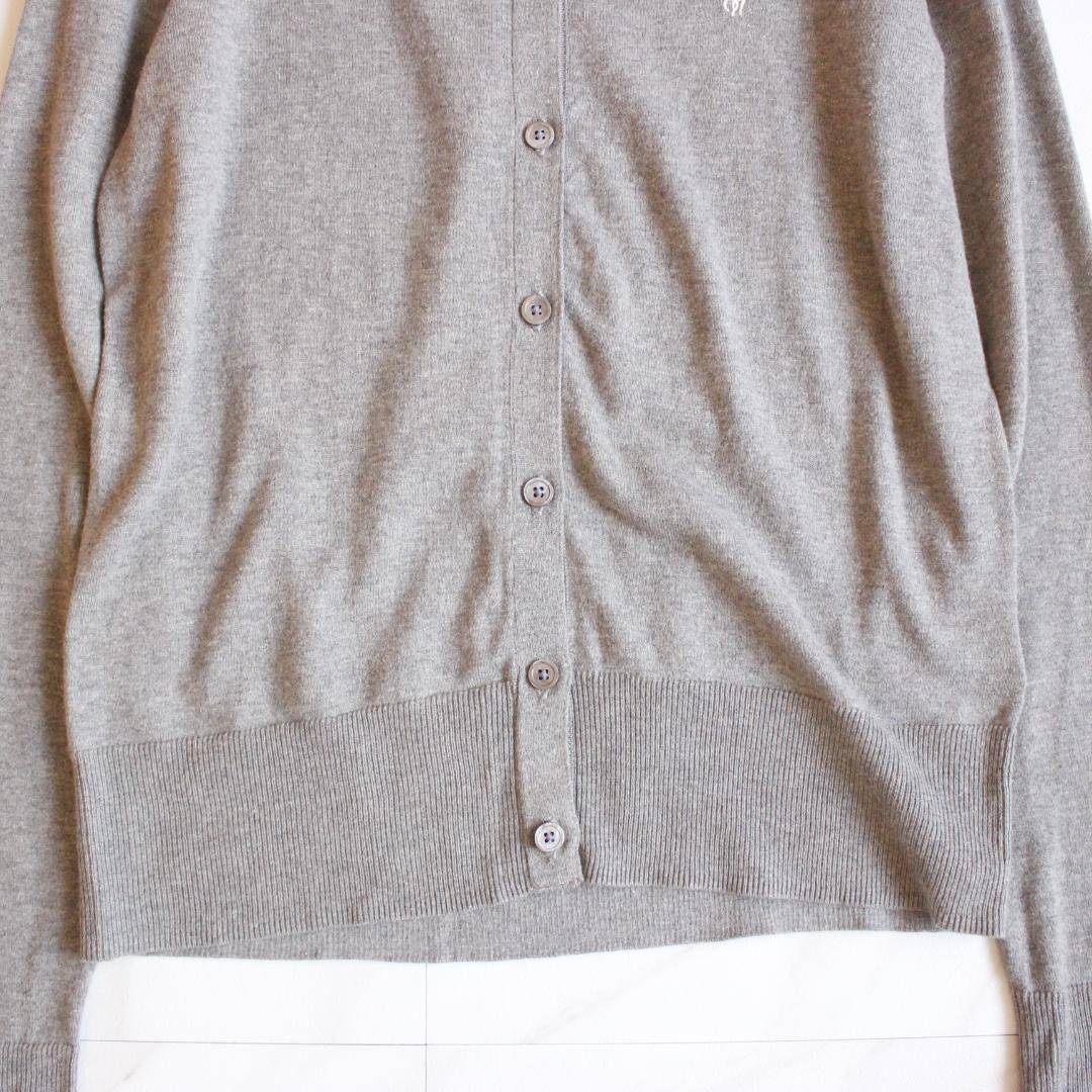 POLO RALPH LAUREN ピマコットン カーディガン XS グレー