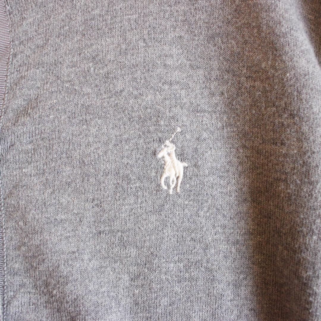 POLO RALPH LAUREN ピマコットン カーディガン XS グレー