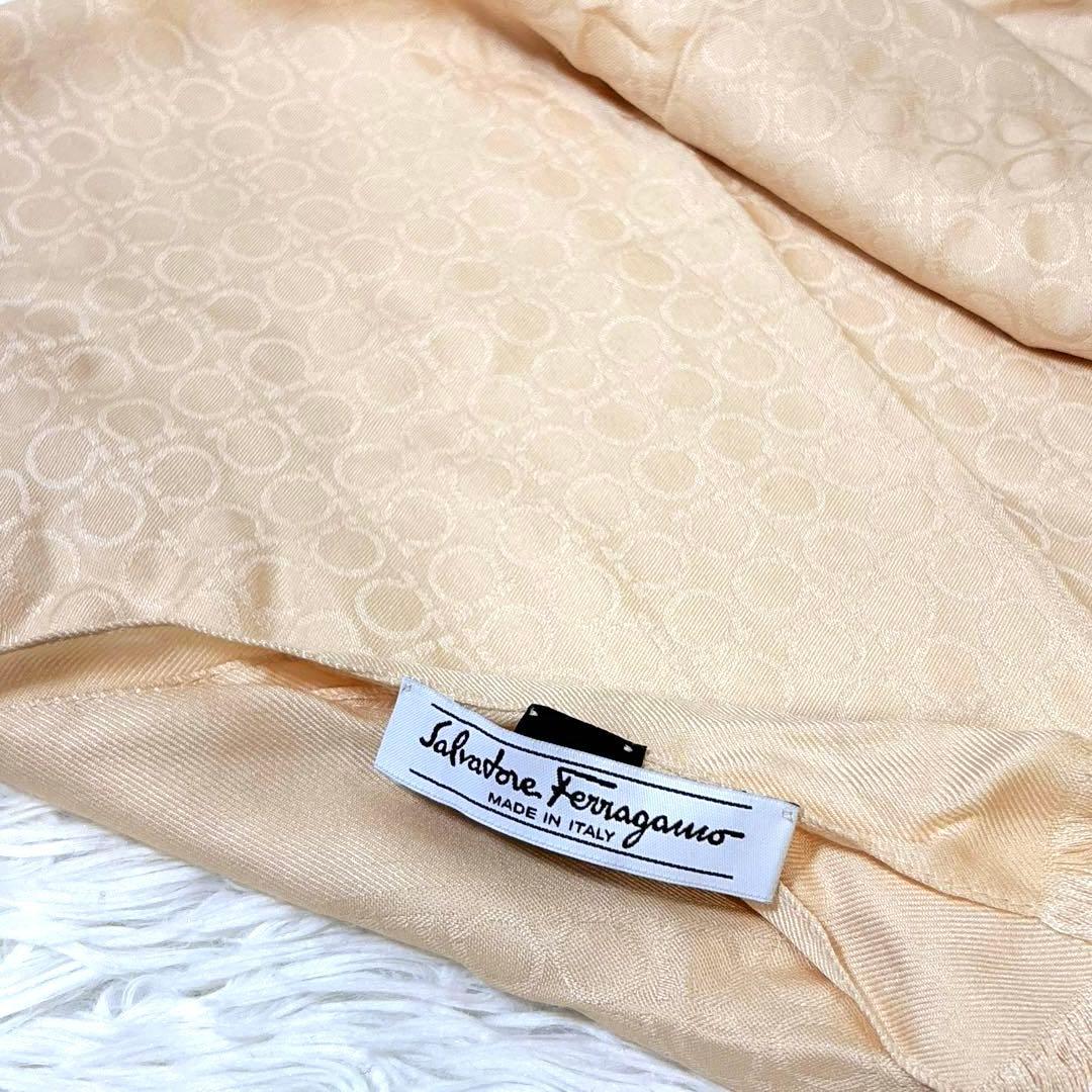 SalvatoreFerragamo フェラガモ ストール シルクウール ピンク