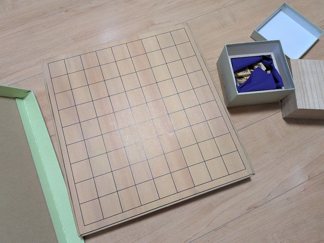 高級将棋盤　将棋の駒