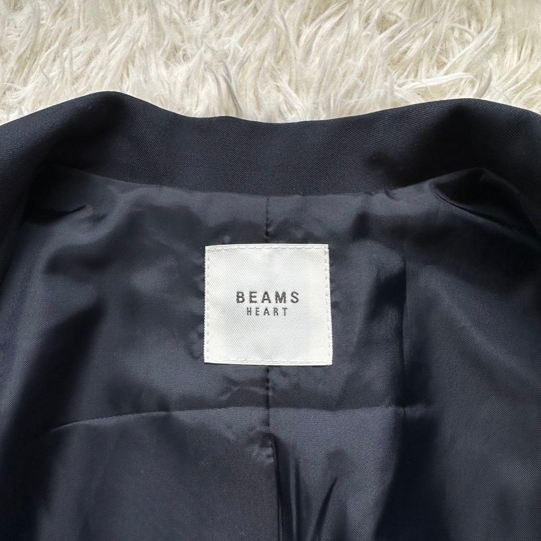 美品✨BEAMS HEART ビームスハート　ダブルジャケット　金ボタン　紺ブレ