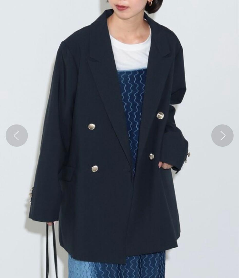 美品✨BEAMS HEART ビームスハート　ダブルジャケット　金ボタン　紺ブレ