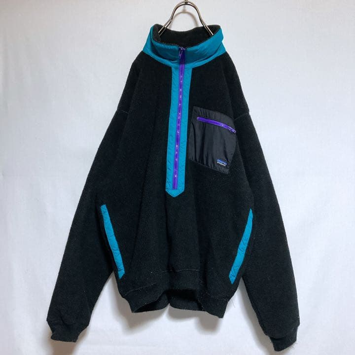 レア 80s 三角タグ USA製 パタゴニア ハーフジップ シンチラフリース