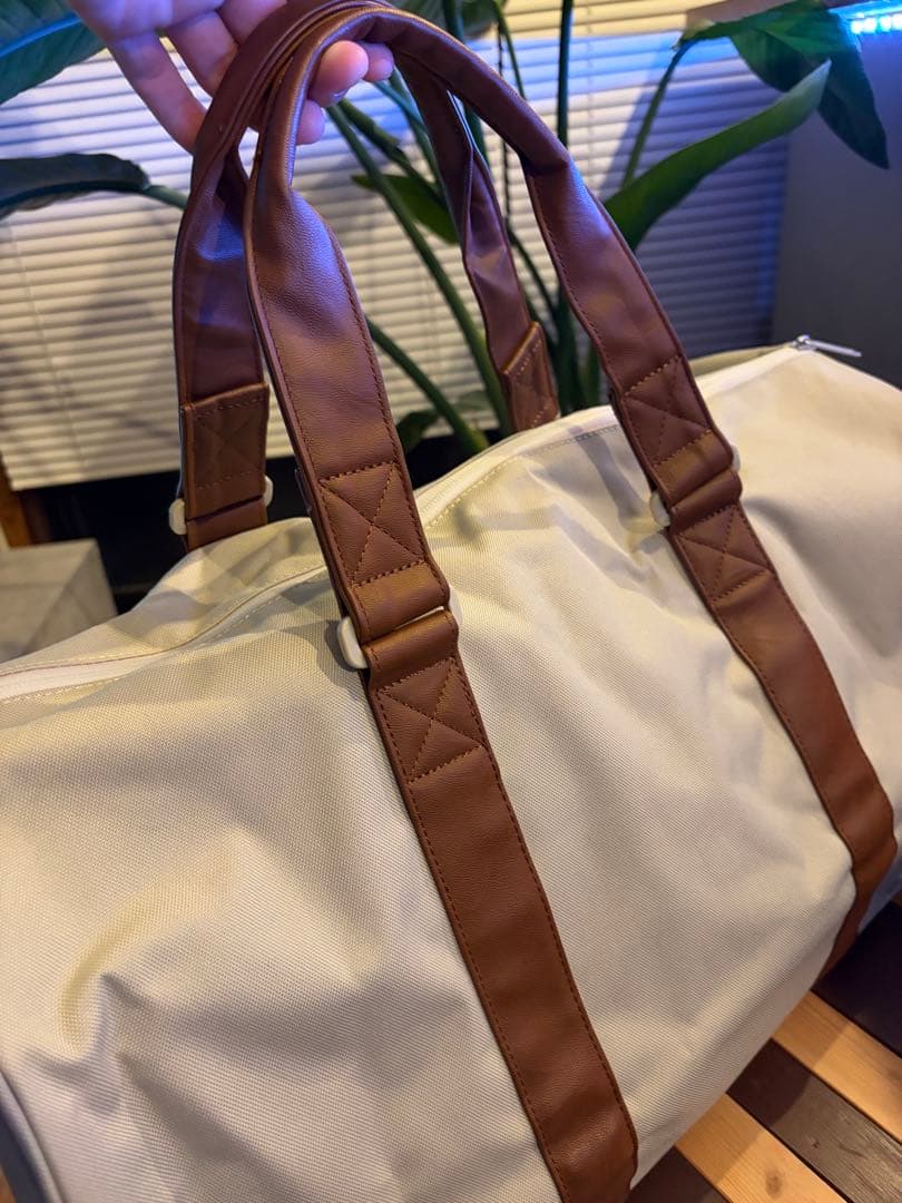 【希少】Herschel Supply Co. ボストンバッグ 白×茶 大容量