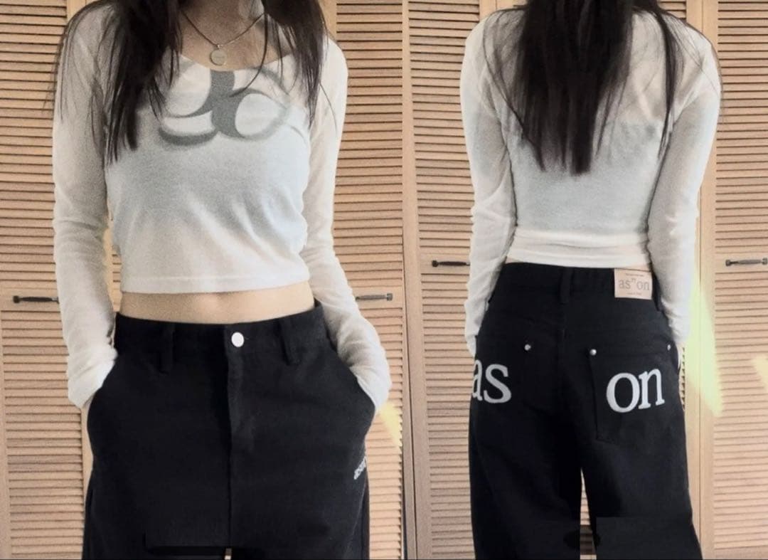 ason デニム SMOG WIDE PANTS BLACK