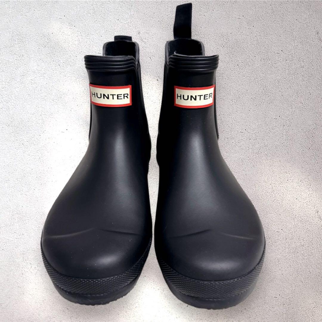 美品 HUNTER ハンター サイドゴア レインブーツ UK5 ブラック